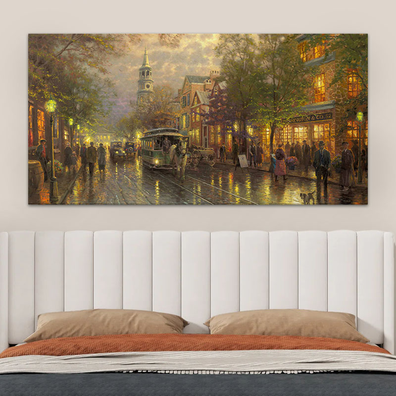 Πίνακας σε καμβά "Wet Streets" ψηφιακής εκτύπωσης 2