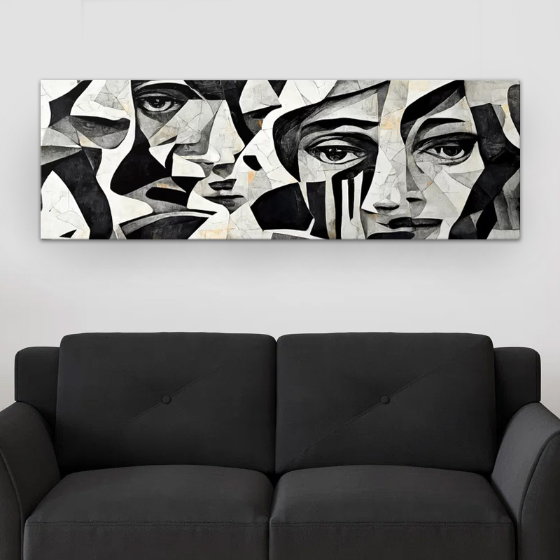 Πίνακας σε καμβά "Abstract Faces" ψηφιακής εκτύπωσης 2