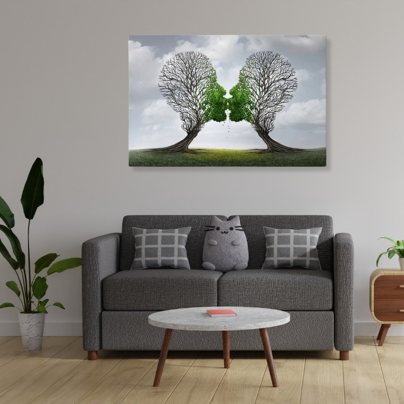 Πίνακας σε καμβά "Trees Love" ψηφιακής εκτύπωσης 2