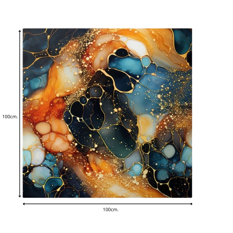 Πίνακας σε καμβά "Universal Texture Abstract" Megapap ψηφιακής εκτύπωσης 100x100x3εκ. 3