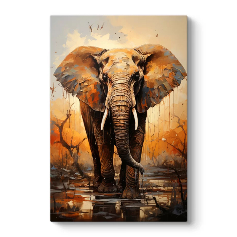 Πίνακας σε καμβά "Elephant Story" ψηφιακής εκτύπωσης