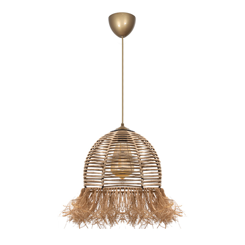 Φωτιστικό οροφής Varena Megapap E27 χάρτινο μονόφωτο χρώμα φυσικό Ø30x70εκ.