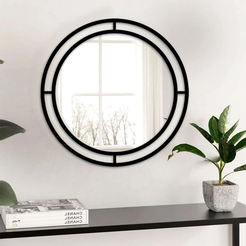 Καθρέπτης τοίχου αλουμινίου χρώμα μαύρο