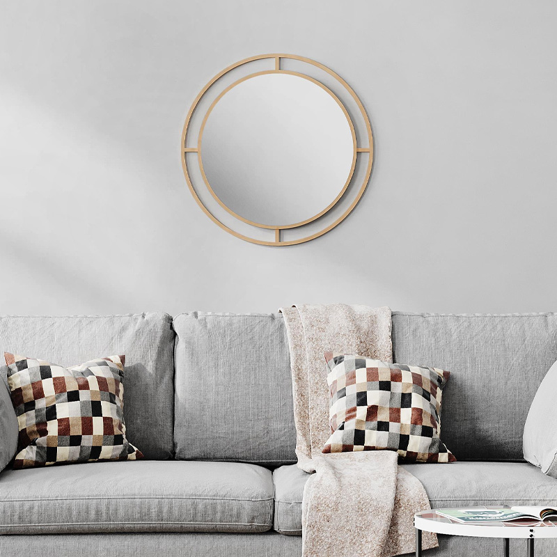 Καθρέπτης τοίχου αλουμινίου χρώμα χρυσό 2