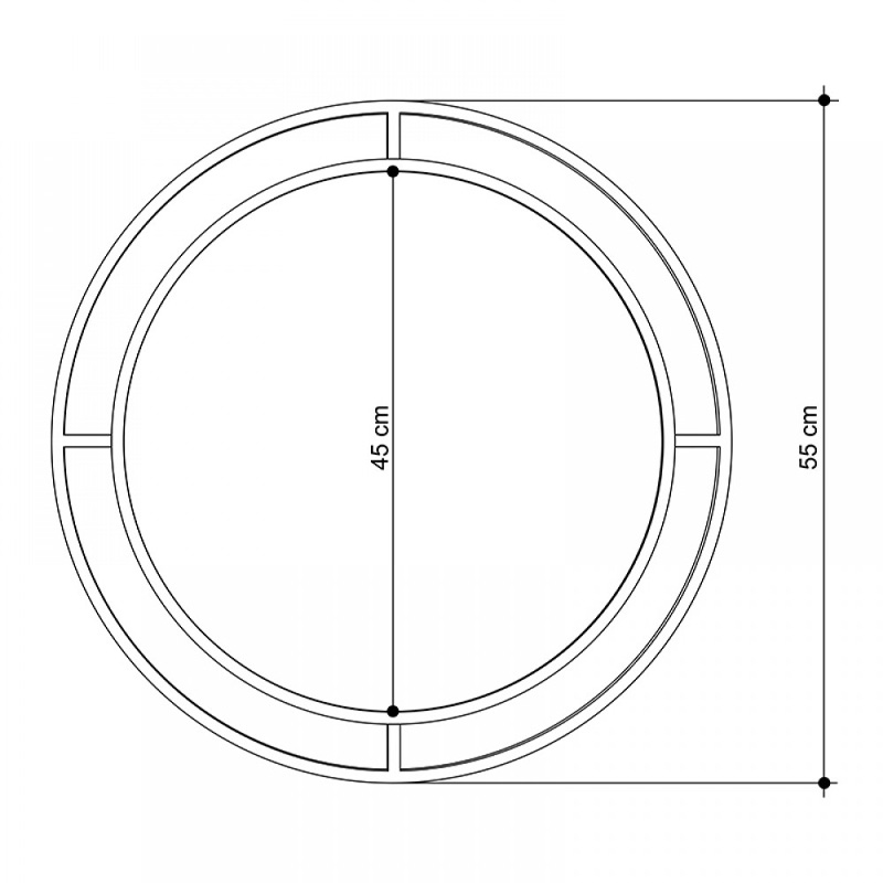 Καθρέπτης τοίχου αλουμινίου χρώμα χρυσό 4