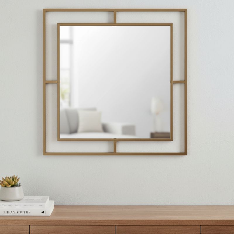 Καθρέπτης τοίχου αλουμινίου χρώμα χρυσό