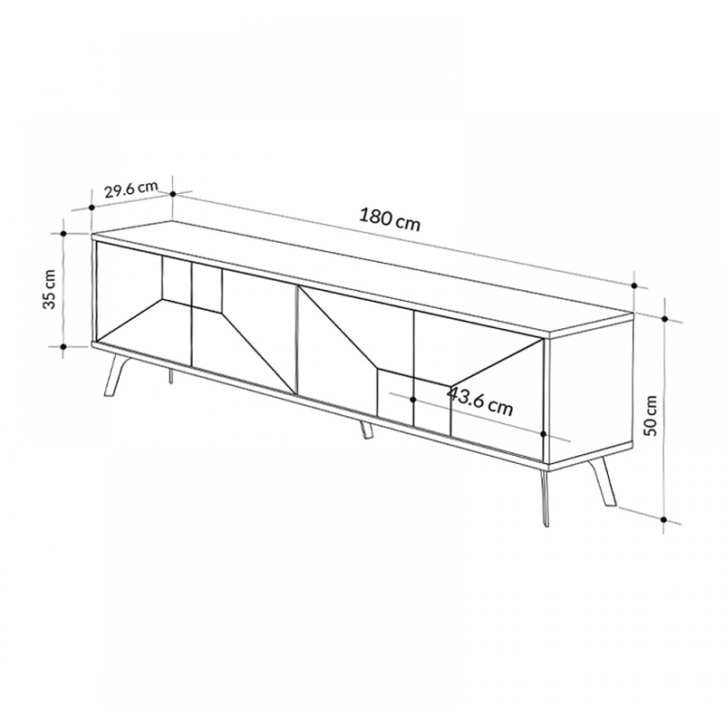 Έπιπλο τηλεόρασης χρώμα oak 6