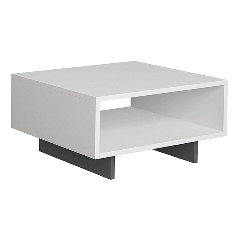 Τραπεζάκι σαλονιού χρώμα λευκό - ανθρακί 5