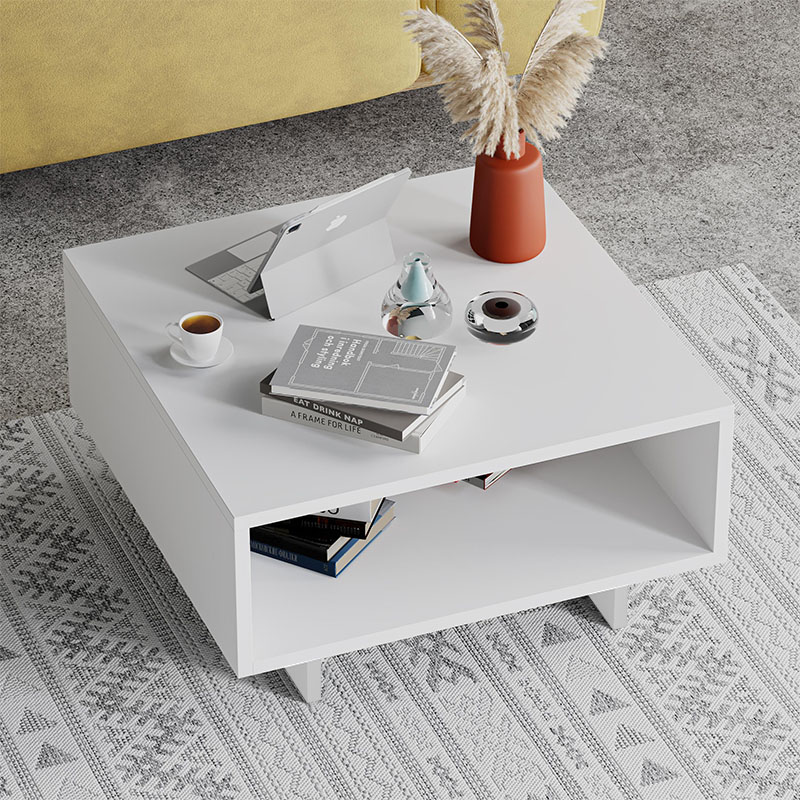 Τραπεζάκι σαλονιού χρώμα λευκό 2