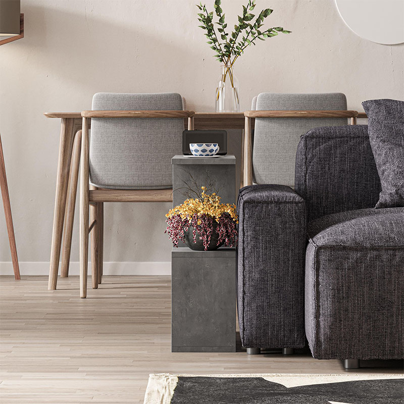 Τραπεζάκι βοηθητικό χρώμα γκρι ρετρό 3