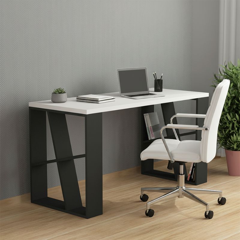 Γραφείο εργασίας χρώμα λευκό - ανθρακί