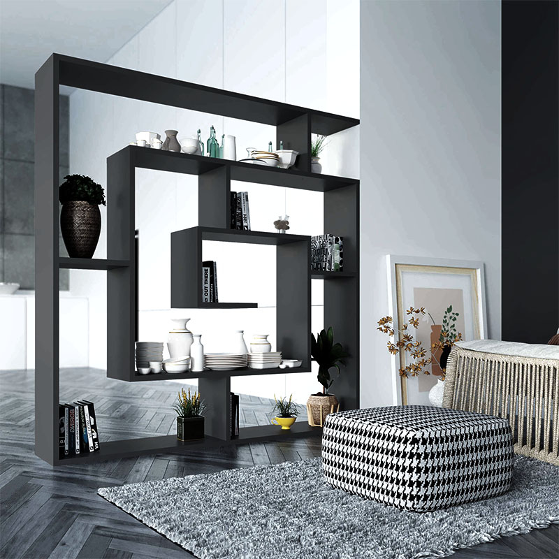 Βιβλιοθήκη χρώμα ανθρακί 3