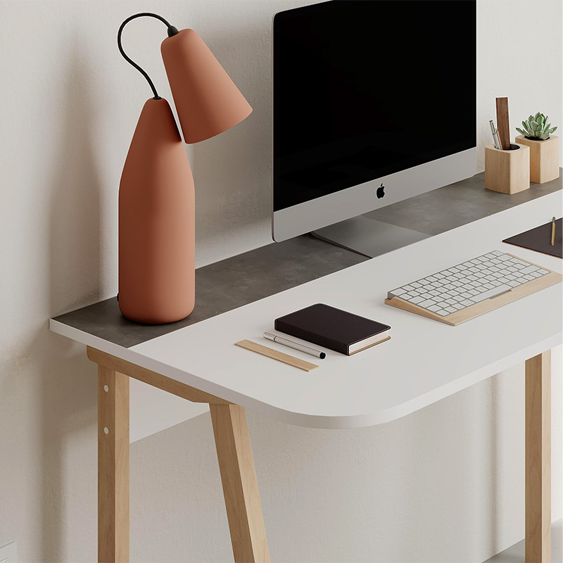 Γραφείο εργασίας χρώμα γκρι ρετρό/λευκό 3