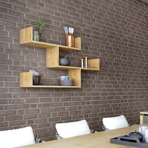 Ραφιέρα τοίχου χρώμα oak 2