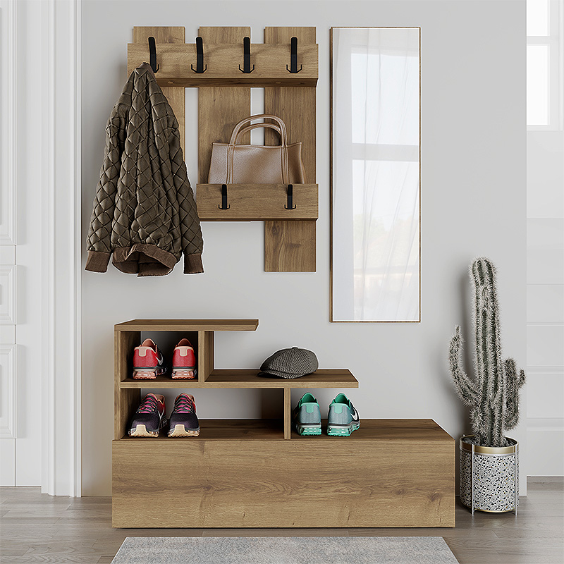 Έπιπλο εισόδου χρώμα ανοιχτό καρυδί 3