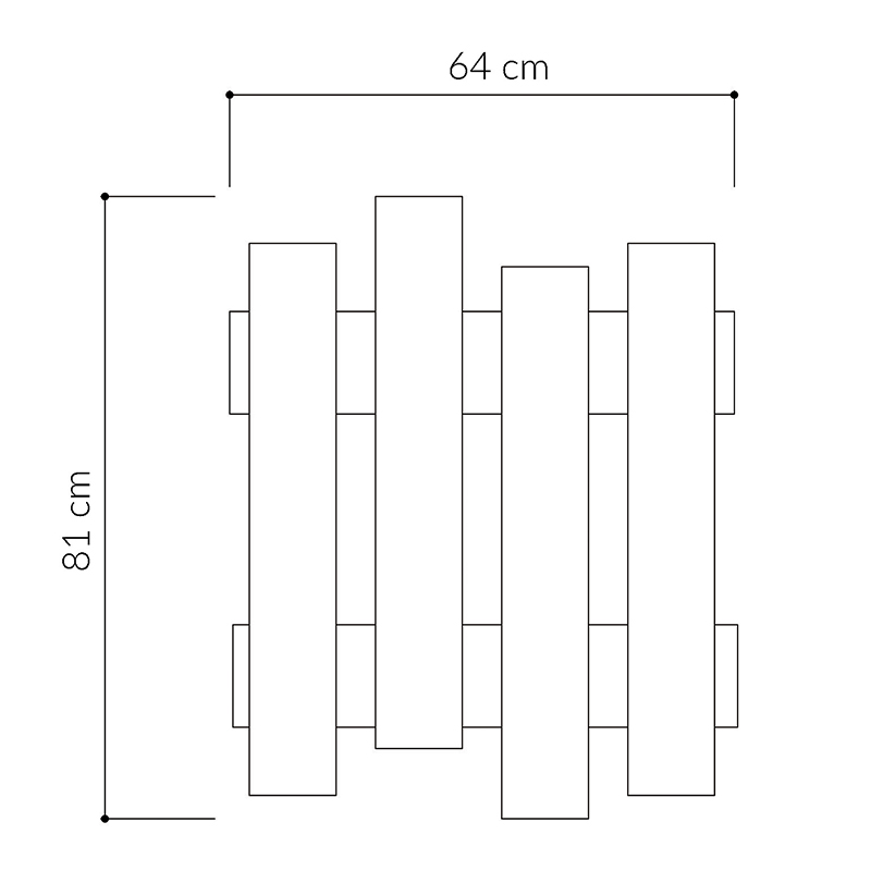 Κρεμάστρα τοίχου χρώμα oak 4
