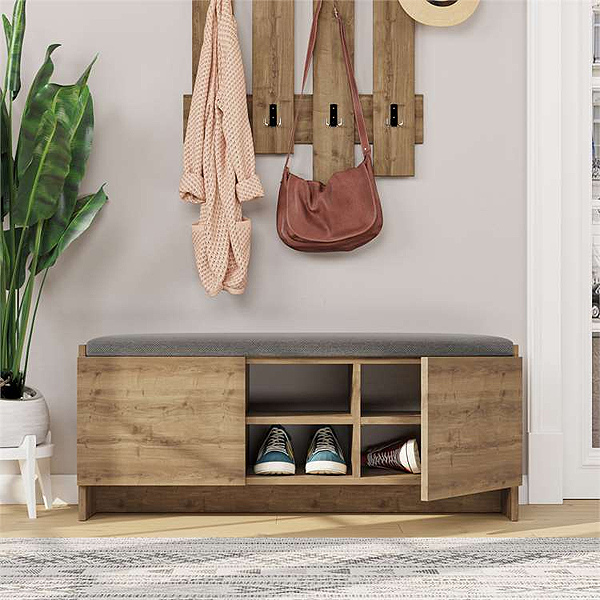 Παπουτσοθήκη χρώμα ανοιχτό καρυδί 3