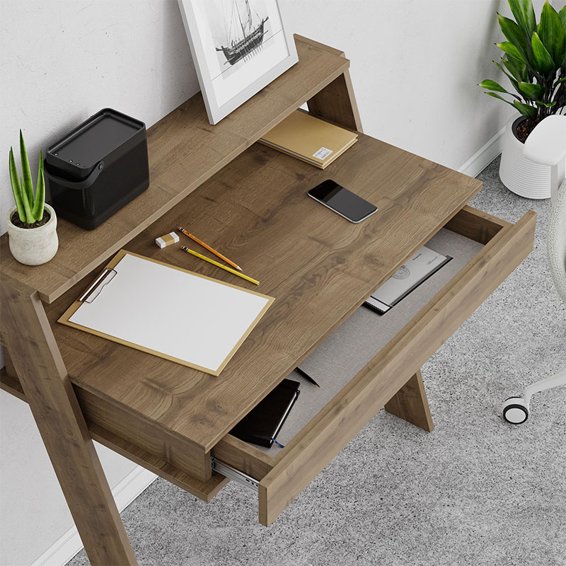 Γραφείο εργασίας χρώμα ανοιχτό καρυδί 4