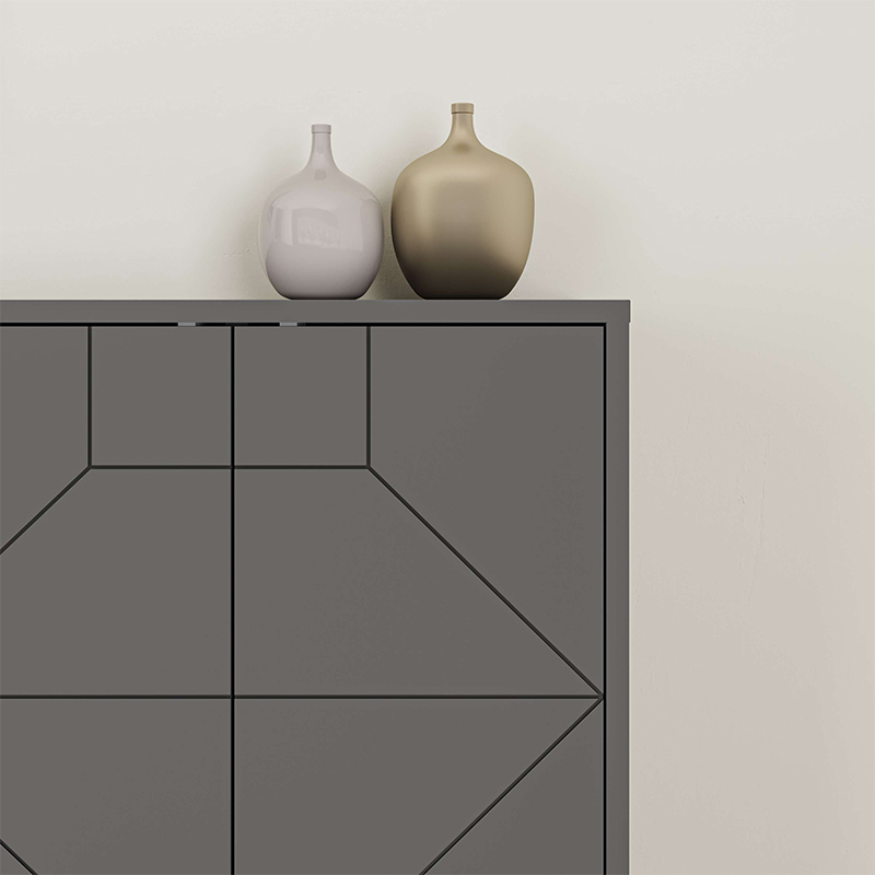 Μπουφές χρώμα ανθρακί 4