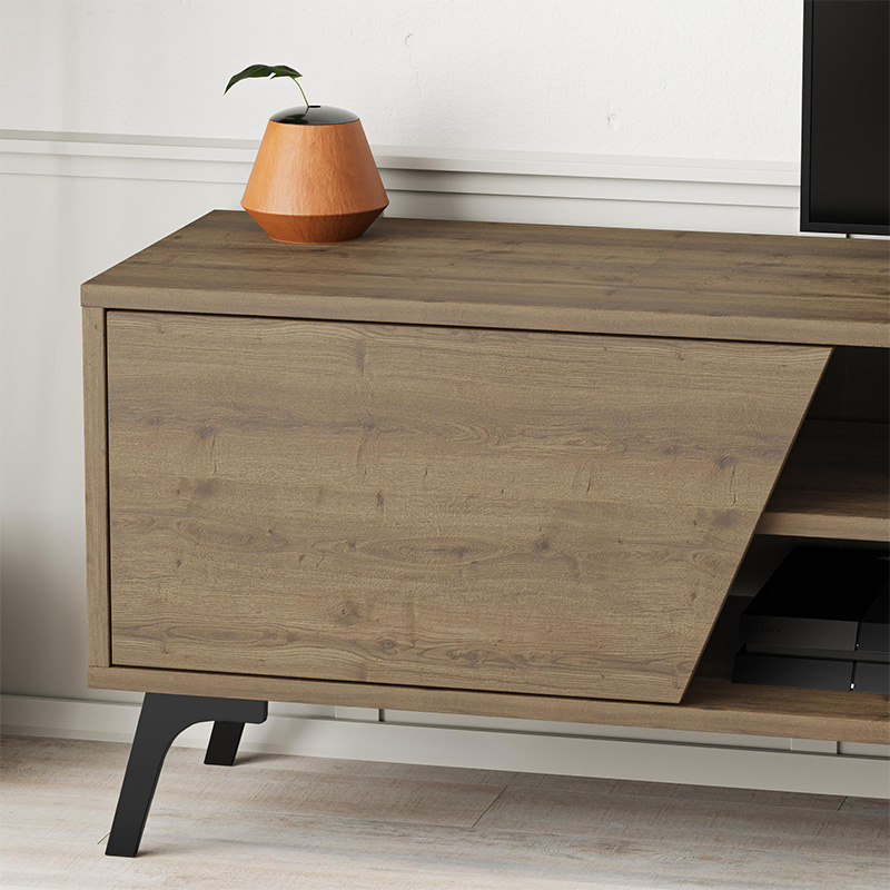 Έπιπλο τηλεόρασης χρώμα ανοιχτό καρυδί 4