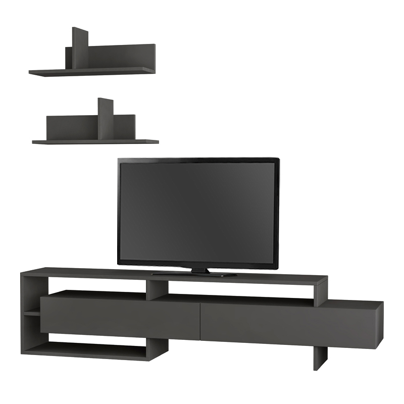 Έπιπλο τηλεόρασης χρώμα ανθρακί 3