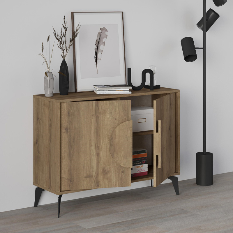 Μπουφές χρώμα ανοιχτό καρυδί 2