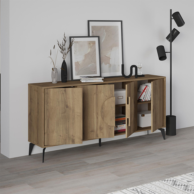 Μπουφές χρώμα ανοιχτό καρυδί 2