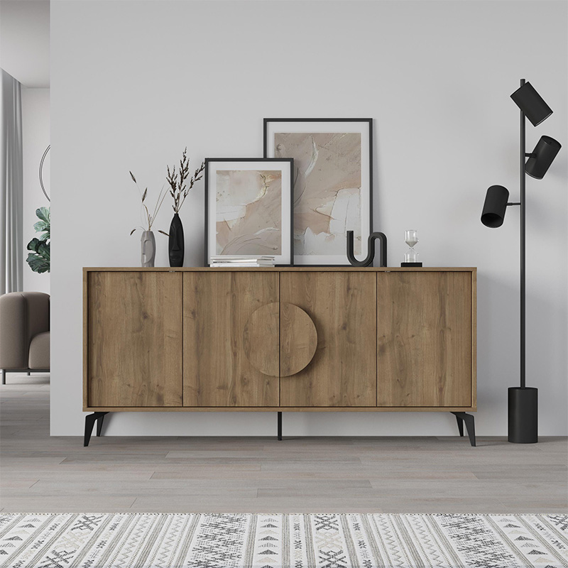 Μπουφές χρώμα ανοιχτό καρυδί 3