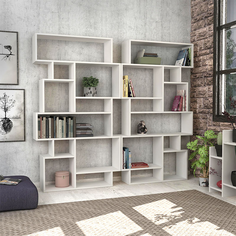 Βιβλιοθήκη χρώμα λευκό 3