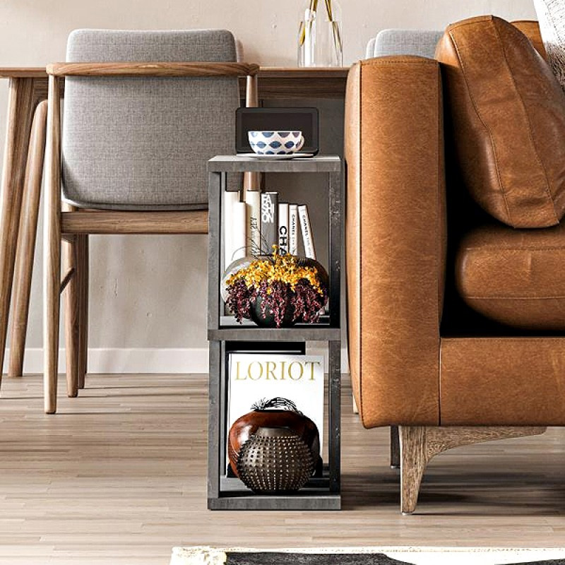 Τραπεζάκι βοηθητικό χρώμα γκρι ρετρό 3