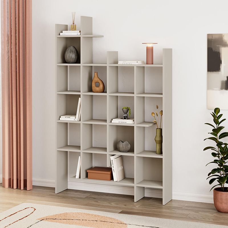 Βιβλιοθήκη Doreon2 INTRAHOME χρώμα sandstone 100x25x170εκ. Intrahomextra-8714403