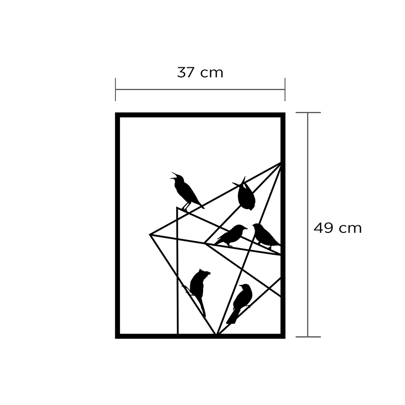 Διακοσμητικό τοίχου on μεταλλικό χρώμα μαύρο 3