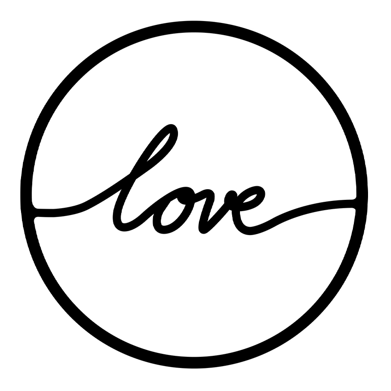 Διακοσμητικό τοίχου Love Megapap μεταλλικό χρώμα μαύρο 45x2x45εκ. 2