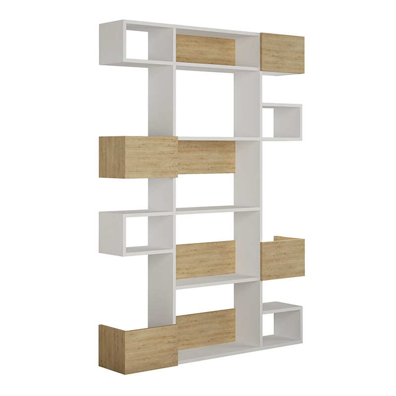 Βιβλιοθήκη χρώμα λευκό - oak 3