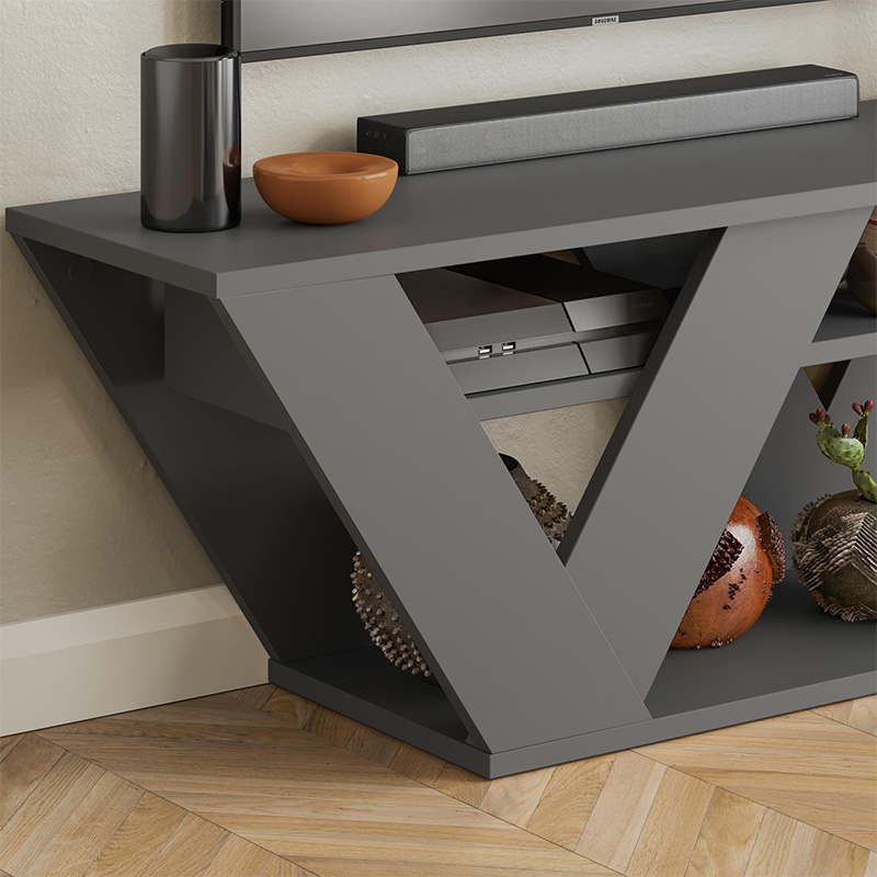 Έπιπλο τηλεόρασης χρώμα ανθρακί 3