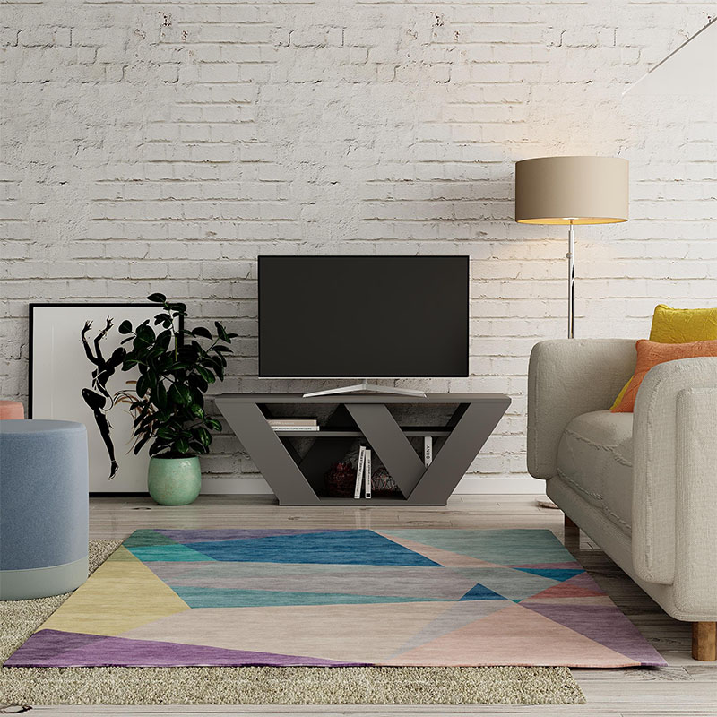 Έπιπλο τηλεόρασης χρώμα ανθρακί 4