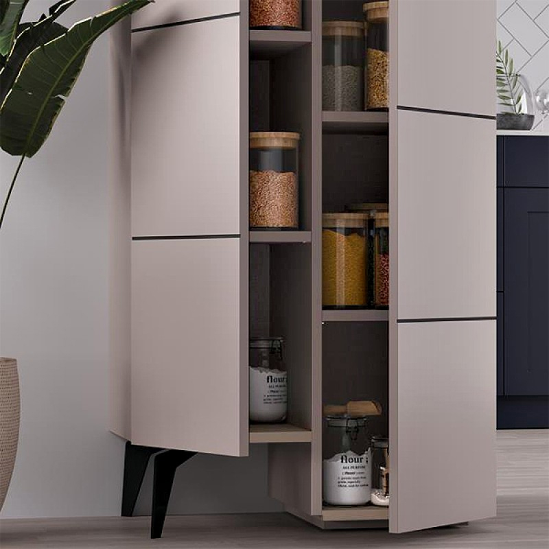 Ντουλάπι κουζίνας/μπάνιου - Παπουτσοθήκη χρώμα ανοιχτή μόκα 6