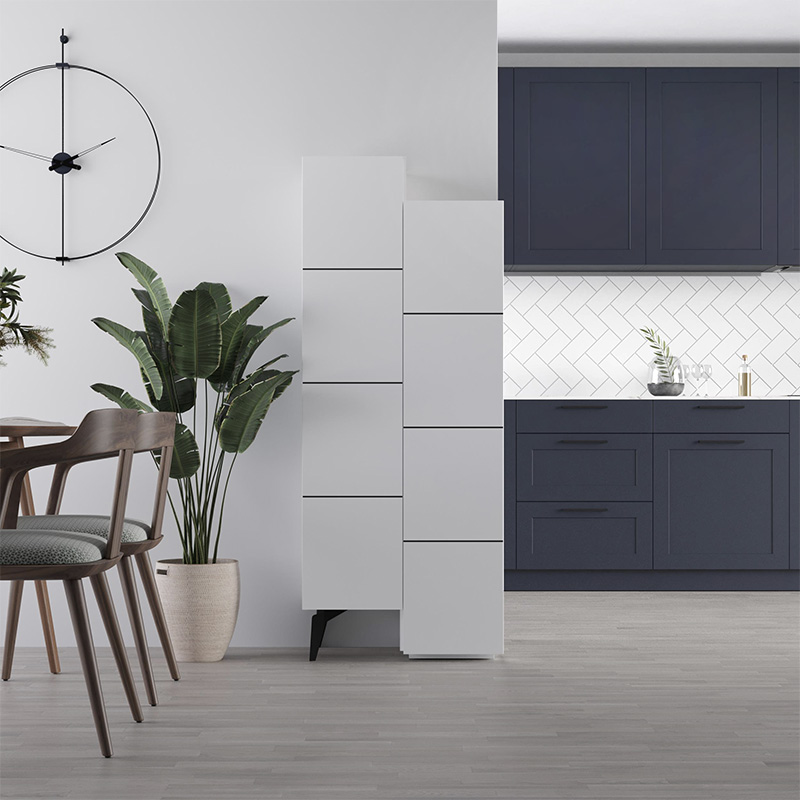 Ντουλάπι κουζίνας/μπάνιου - Παπουτσοθήκη χρώμα λευκό 3