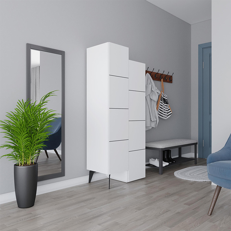 Ντουλάπι κουζίνας/μπάνιου - Παπουτσοθήκη χρώμα λευκό 4