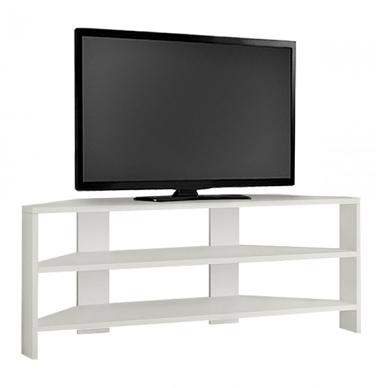 Έπιπλο τηλεόρασης γωνιακό χρώμα λευκό 6