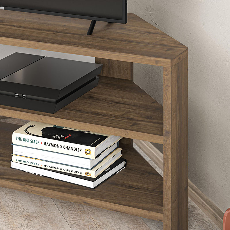 Έπιπλο τηλεόρασης γωνιακό χρώμα ανοιχτό καρυδί 2