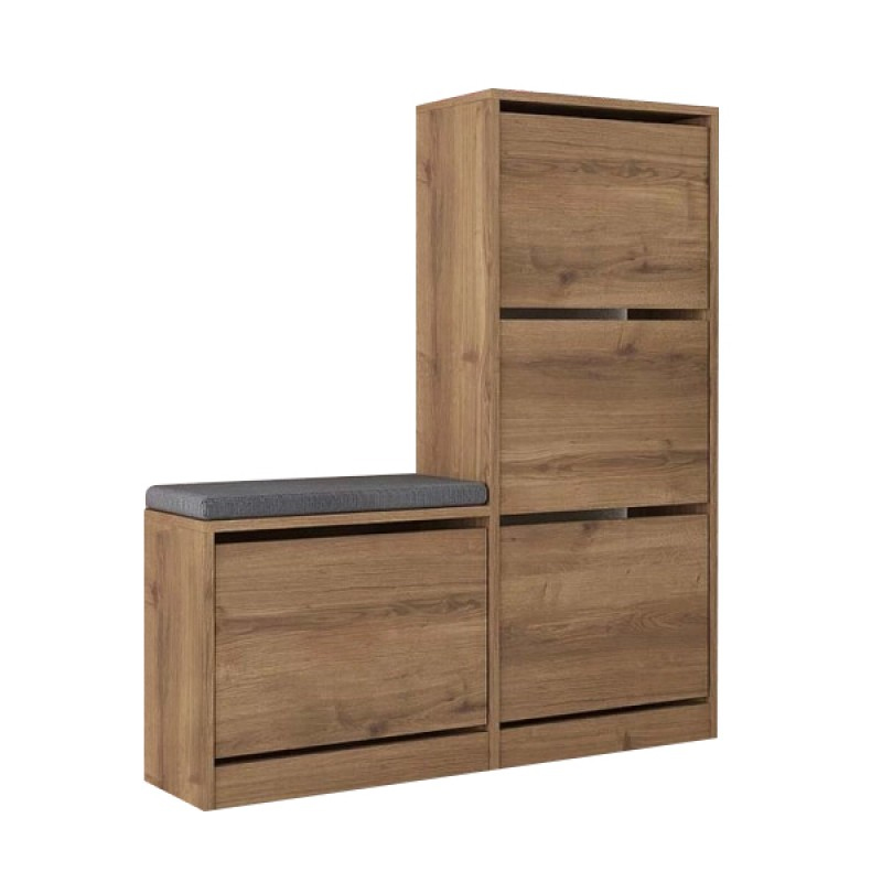 Παπουτσοθήκη χρώμα ανοιχτό καρυδί 5