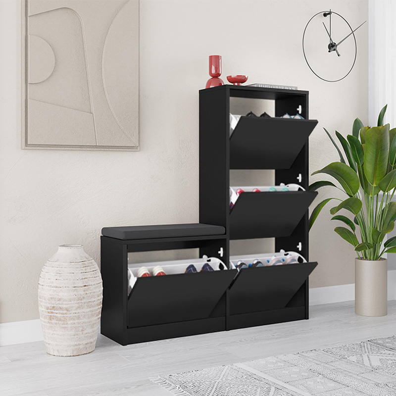 Παπουτσοθήκη χρώμα μαύρο 2
