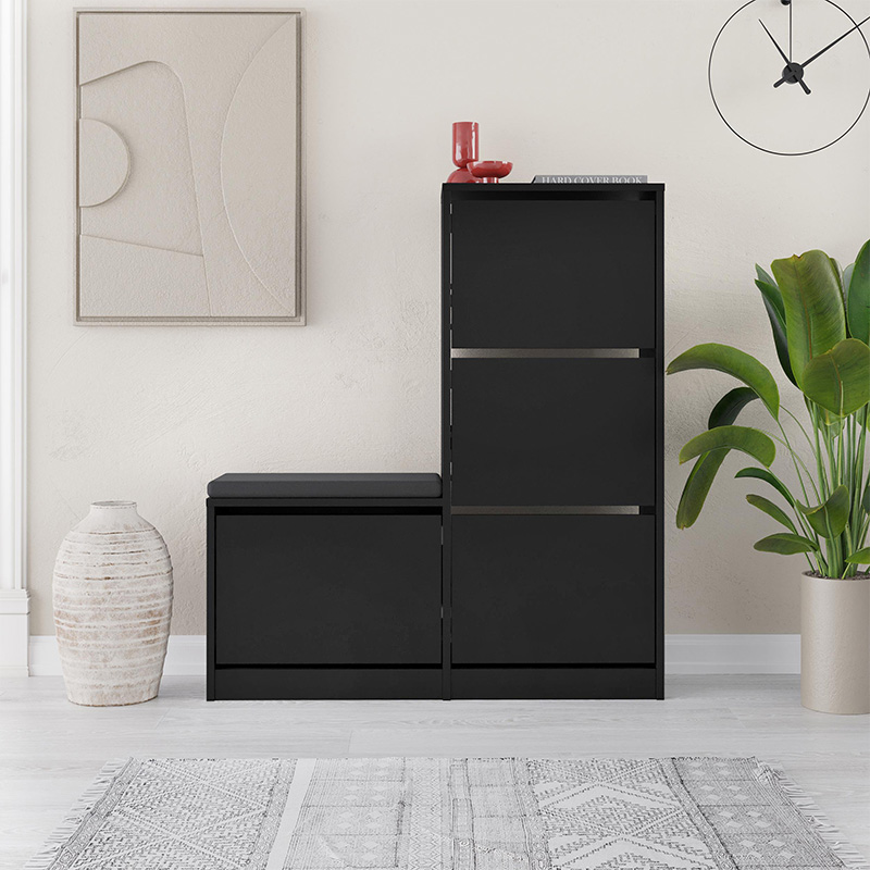 Παπουτσοθήκη χρώμα μαύρο 3