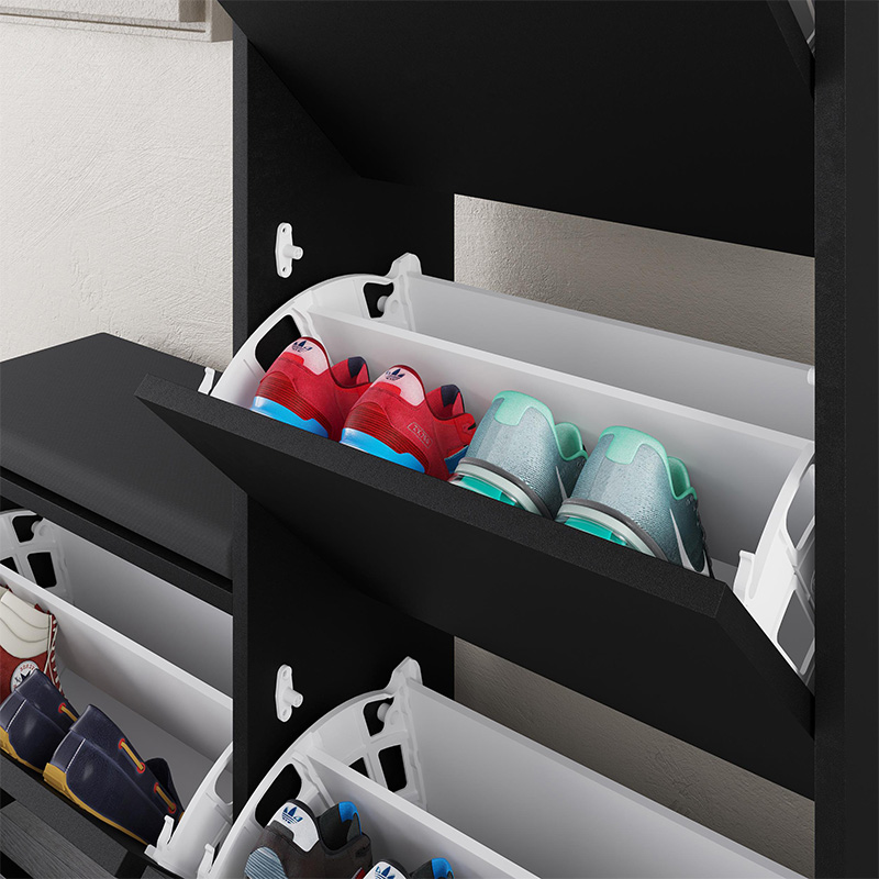 Παπουτσοθήκη χρώμα μαύρο 4