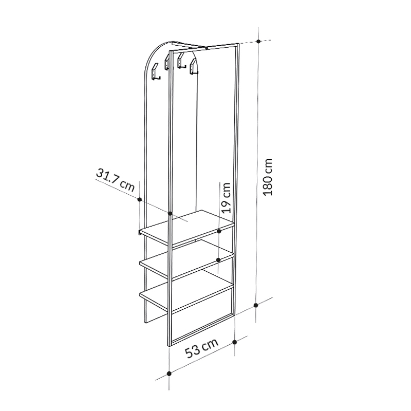 Έπιπλο εισόδου χρώμα γκρι ρετρό 7