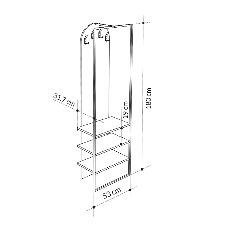 Έπιπλο εισόδου χρώμα ανοιχτό καρυδί 7