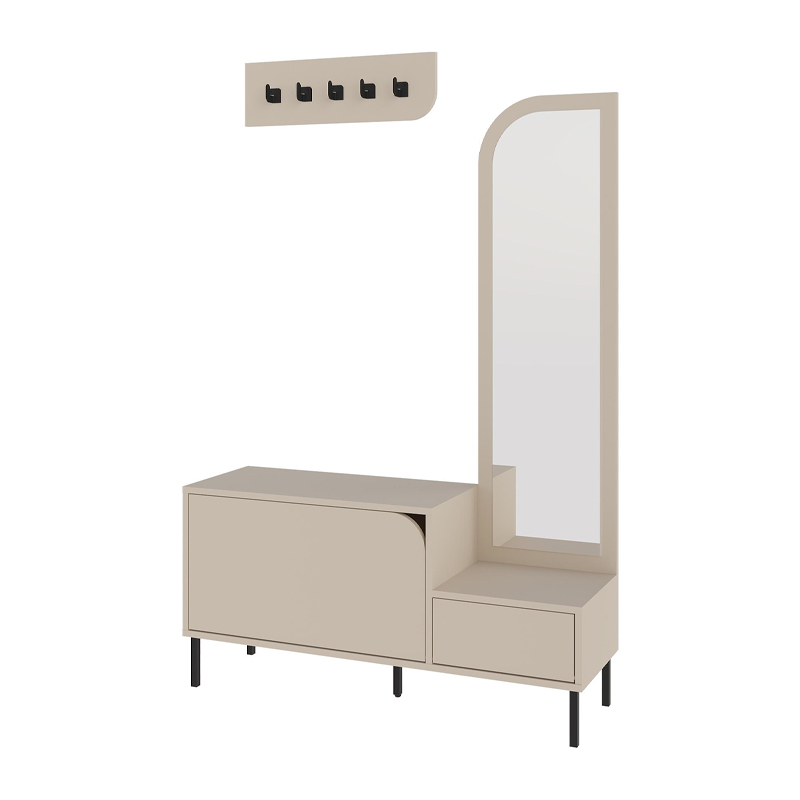 Έπιπλο εισόδου με κρεμάστρα χρώμα sandstone 5