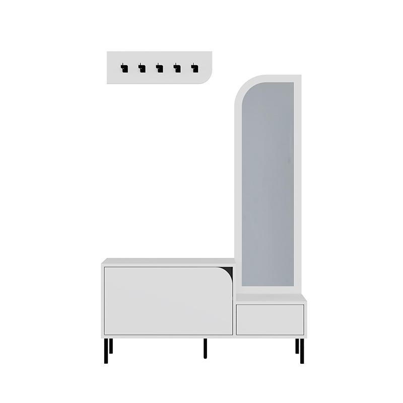 Έπιπλο εισόδου με κρεμάστρα χρώμα λευκό 5