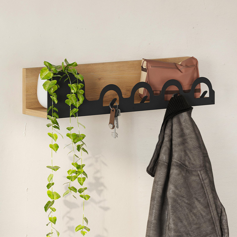 Κρεμάστρα τοίχου χρώμα oak 2